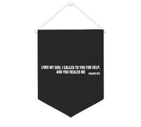 Yelolyio LORD My God,I Called to You for Helpand You Healed Me Psaums 30 : 2 bannières en toile inspirantes à suspendre au mur fanion, bannière murale décorative pour la maison, le salon, la chambre à