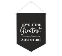 Yelolyio Love It The Greatest Adventure Bannière en toile 30,5 x 40,6 cm à suspendre au mur de motivation pour décoration murale pour chambre à coucher, chambre d'enfant, décoration d'intérieur