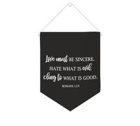 Yelolyio Love Must Be Sincere. Hate What Is Evil; Cling to What Is Good - Bannière en toile de motivation - 25,4 x 30,5 cm - Décoration murale pour chambre à coucher, chambre d'enfant, décoration
