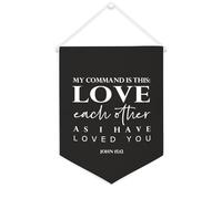 Yelolyio My Command Is This Love Each Other As I Have Loved You Bannière en toile 30,5 x 40,6 cm à suspendre au mur pour chambre à coucher, chambre d'enfant, décoration d'intérieur