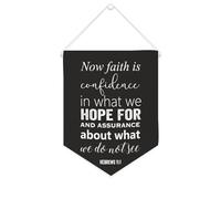 Yelolyio Now Faith Is Confidence in What We Hope for Bannière en toile 25,4 x 30,5 cm à suspendre au mur de motivation Décoration murale pour chambre à coucher, chambre d'enfant, décoration