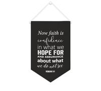 Yelolyio Now Faith Is Confidence in What We Hope for Bannière en toile 25,4 x 38,1 cm à suspendre au mur - Décoration murale pour chambre à coucher, chambre d'enfant, décoration d'intérieur
