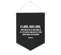 Yelolyio O LORD, Our Lord, how Excellent Is Your Name in All The Earth Bannière en toile 30,5 x 40,6 cm à suspendre au mur pour chambre à coucher, chambre d'enfant, décoration d'intérieur