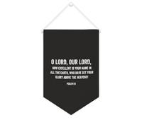 Yelolyio O LORD, Our Lord, how Excellent Is Your Name in All The Earth Bannière en toile de motivation 25,4 x 38,1 cm à suspendre au mur pour chambre à coucher, chambre d'enfant, décoration