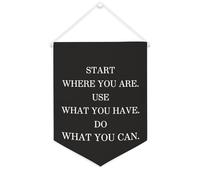 Yelolyio Start Where You Are. Use What You Have. Do What You Can Bannière en toile de 30,5 x 40,6 cm à suspendre au mur de motivation Décoration murale pour chambre à coucher, chambre d'enfant