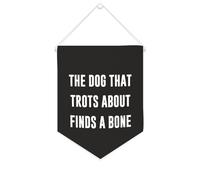 Yelolyio The Dog That Trots About Finds A Bone Bannière en toile 25,4 x 30,5 cm à suspendre au mur Décoration murale pour chambre d'enfant Décoration murale