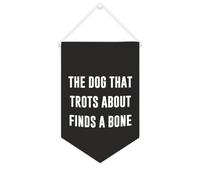 Yelolyio The Dog That Trots About Finds A Bone Bannière en toile 25,4 x 38,1 cm à suspendre au mur Décoration murale pour chambre à coucher, chambre d'enfant, décoration d'intérieur