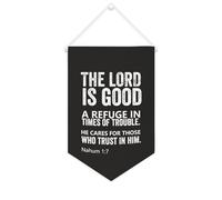 Yelolyio The LORD Is Good,a Refuge in Times of Trouble Bannière en Toile 25,4 x 38,1 cm à suspendre au mur Décoration murale pour chambre à coucher, chambre d'enfant, décoration d'intérieur