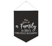 Yelolyio The Love of A Family Is Life's Greatest Blessing Bannière en toile 30,5 x 40,6 cm à suspendre au mur de motivation pour décoration murale pour chambre à coucher, chambre d'enfant, décoration