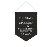 Yelolyio The Stars Change But The Mind Remains The Same Bannière en toile 25,4 x 30,5 cm à suspendre au mur Décoration murale pour chambre à coucher, chambre d'enfant, décoration d'intérieur