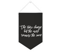 Yelolyio The Stars Change But The Mind Remains The Same Bannière en toile 25,4 x 38,1 cm à suspendre au mur Décoration murale pour chambre à coucher, chambre d'enfant, décoration d'intérieur