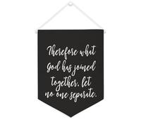 Yelolyio « Therefore What God Has Joined Together » - Bannière en toile de 30,5 x 40,6 cm - Décoration murale pour chambre à coucher, chambre d'enfant, décoration d'intérieur