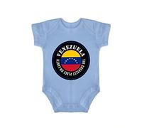 Yelolyio Venezuela Country Pride Body une pièce à manches courtes The Greatest Place on Earth Is Venezuela, Bleu - The greatest place on earth is Venezuela, 9 mois