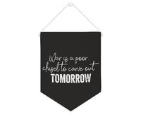 Yelolyio War Is A Poor Chisel to Carve Out Tomorrow Bannière en toile 25,4 x 30,5 cm à suspendre au mur de motivation Décoration murale pour chambre à coucher, chambre d'enfant, décoration d'intérieur