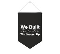 Yelolyio We Built This Love From The Ground Up Bannière en toile 25,4 x 38,1 cm à suspendre au mur Décoration murale pour chambre à coucher, chambre d'enfant, décoration d'intérieur