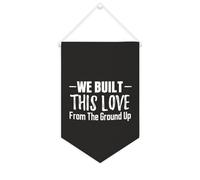 Yelolyio We Built This Love From The Ground Up Bannière en toile 25,4 x 38,1 cm à suspendre au mur Décoration murale pour chambre à coucher, chambre d'enfant, décoration d'intérieur
