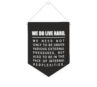 Yelolyio We Do Live Bannière en toile rigide de 25,4 x 30,5 cm à suspendre au mur de motivation pour décoration murale pour chambre à coucher, chambre d'enfant, décoration d'intérieur