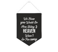 Yelolyio We Know You Would Be Here Today If Heaven Wasn't So Far Away Bannière en toile de motivation 25,4 x 30,5 cm à suspendre au mur pour chambre à coucher, chambre d'enfant, décoration d'intérieur