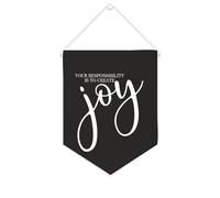 Yelolyio Your Responsibility Is to Create Joy Bannière en toile de 25,4 x 30,5 cm à suspendre au mur de motivation Décoration murale pour chambre à coucher, chambre d'enfant, décoration d'intérieur