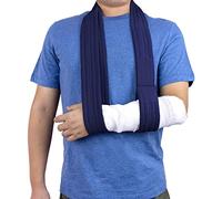 yeloumiss Écharpe de Bras Réglable Confortable Immobilisateur D'épaule Echarpe de Bras Pour Les Femmes et Les Hommes, Les Mains Droite et Gauche, Les Blessures au Coude et Au Bras 160 cm (Bleu foncé)