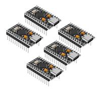 YELUFT Lot de 5 microcontrôleurs Pro Micro 32U4 pré-soudés 5 V 16 MHz Interface USB-C Compatible avec Arduino IDE