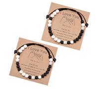 YELUWA 2 Pcs Je T'aime Bracelets En Morse Bracelets Assortis Pour Couples