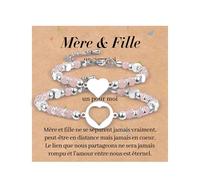 YELUWA 2 Pièce Mère Fille Bracelet Pierre Naturelle Cadeau Maman