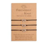 YELUWA 3 Pcs Bracelets Infini Nœud D'amitié Pour Meilleures Amies