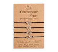 YELUWA 4 Pcs Bracelets Infini Nœud D'amitié Pour Meilleures Amies