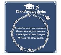 YELUWA Bracelet Cadeau De Remise De Diplôme Pour Elle, 2024 Collège Maître Médecin Diplôme D'études Secondaires Bracelet D'amitié Bracelets étoile Pour Femme Fille Camarade De Classe Amie Fille Sœur