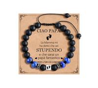YELUWA Bracelet Futur Papa - Cadeau Futur Papa Idée Cadeau Annonce Grossesse Original Cadeaux Pere Homme Enceinte Naissance Bébé Fête Des Pères Noël 30-50 Ans Anniversaire Cadeaux Bracelet Homme IT