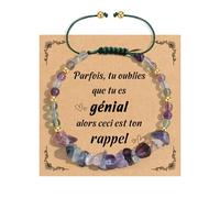 YELUWA Cadeau Femme, Bracelet Femme, Bracelet Pierre Naturelle, Idee Cadeau Fille Cadeaux Noel Cadeaux Anniversaire pour Maitresse Maman Sœur Mamie Fete Des Grand Mere Amie Animatrice-Coloré