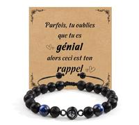 YELUWA Cadeau Homme, Bracelet Homme, Œil de Tigre Bleu Projection Bracelet Pierre Naturelle Homme, Idee Cadeau Homme Original Bracelet Cadeau Homme Noel Cadeau Pour Homme Cadeau Papa Grand Pere Mari