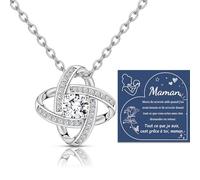YELUWA Collier pour Femme - Cadeau Fête des Mères, Maman, Noël et Anniversaire - Coffret avec Dédicace Comprise