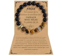 YELUWA Idee Cadeau Frère Original Cadeau Beau Frere Bracelet Pierre Naturelle