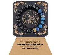 YELUWA Idee Cadeau pour Homme Bracelet Pierres Naturelles Homme Original Cadeaux Noel Hommes Cadeau Anniversaire Bracelet Cadeaux pour Papa Fils Frère Amis DE1