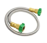 Yelvera Câble femelle vers femelle en acier inoxydable pour tuyau pour applications de jardin, compatible avec les tailles d'entrée et de sortie communes pour enrouleur de tuyau (0,6 m)