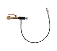 Yelvera Connecteur de système de gonflage de gaz avec tube à ressort complet de 61 cm, filetage M11 et support pour installations à gaz CGA320 W21.8 G5/8 14 filetage (C)