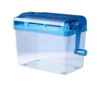 Yelvera Destructeur de papier manuel de bureau à manivelle pour bureaux, maisons et écoles, solution de confidentialité portable (bleu)