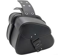 Yelvera Ensemble de sacoches de selle en cuir synthétique pour motos avec caractéristiques de compatibilité avec cadre large et résistant aux intempéries (serrure à code)