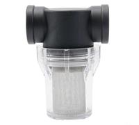 Yelvera Filtre à eau en ligne en maille 40 80 mailles avec filetage femelle de 1/2", 3/4", boîtier en polycarbonate transparent pour tuyau d'irrigation de jardin, ferme, étang et aquarium (2,5 cm 40