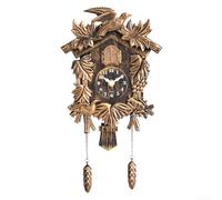 Yelvera Horloge à coucou rétro avec mécanisme de sonnerie authentique à chaque heure Mouvement silencieux Convient pour enfants et adultes (T52 cuivré)