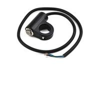 Yelvera Interrupteur de phare de guidon de moto étanche 22 mm 7/8 pouces LED avec feu de brouillard bouton ON OFF autobloquant pour motos 12 V