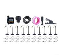 Yelvera Kit d'arrosage automatique avec buse de pulvérisation rotative à 360 degrés et raccords à connexion rapide pour pelouse et jardin (10 m)