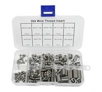 Yelvera Kit d'inserts filetés avec 150 inserts de gaine en acier pour M3 M5 M6 M7 M8 dans les applications industrielles et d'atelier