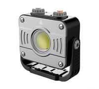 Yelvera Lampe de camping compacte COB LED avec fond magnétique, support réglable à 360 degrés, lumière continue et variation de la température de couleur, rechargeable via (K1089)
