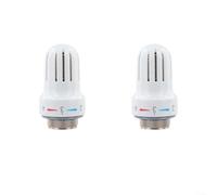 Yelvera Lot de 2 thermostats TRV M30 x 1,5 - Valve de chauffage réglable à cinq réglages - Protection contre le gel - Alliage plastique pour chauffage au sol et radiateurs à panneaux pour la maison et