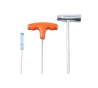 Yelvera Lot de 3 outils de tronçonneuse avec clés et douilles pour réglage de l'écrou de barre de contrôle de la tension de la chaîne et l'entretien