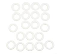 Yelvera Lot de 30 œillets réglables en résine avec outil de presse manuelle 15 mm intérieur 28 mm extérieur autobloquant pour tissu, cuir et utilisation industrielle Blanc