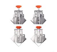 Yelvera Lot de 4 pinces à angle droit en acier inoxydable à 90 degrés pour un support d'angle fiable dans le bois et le métal